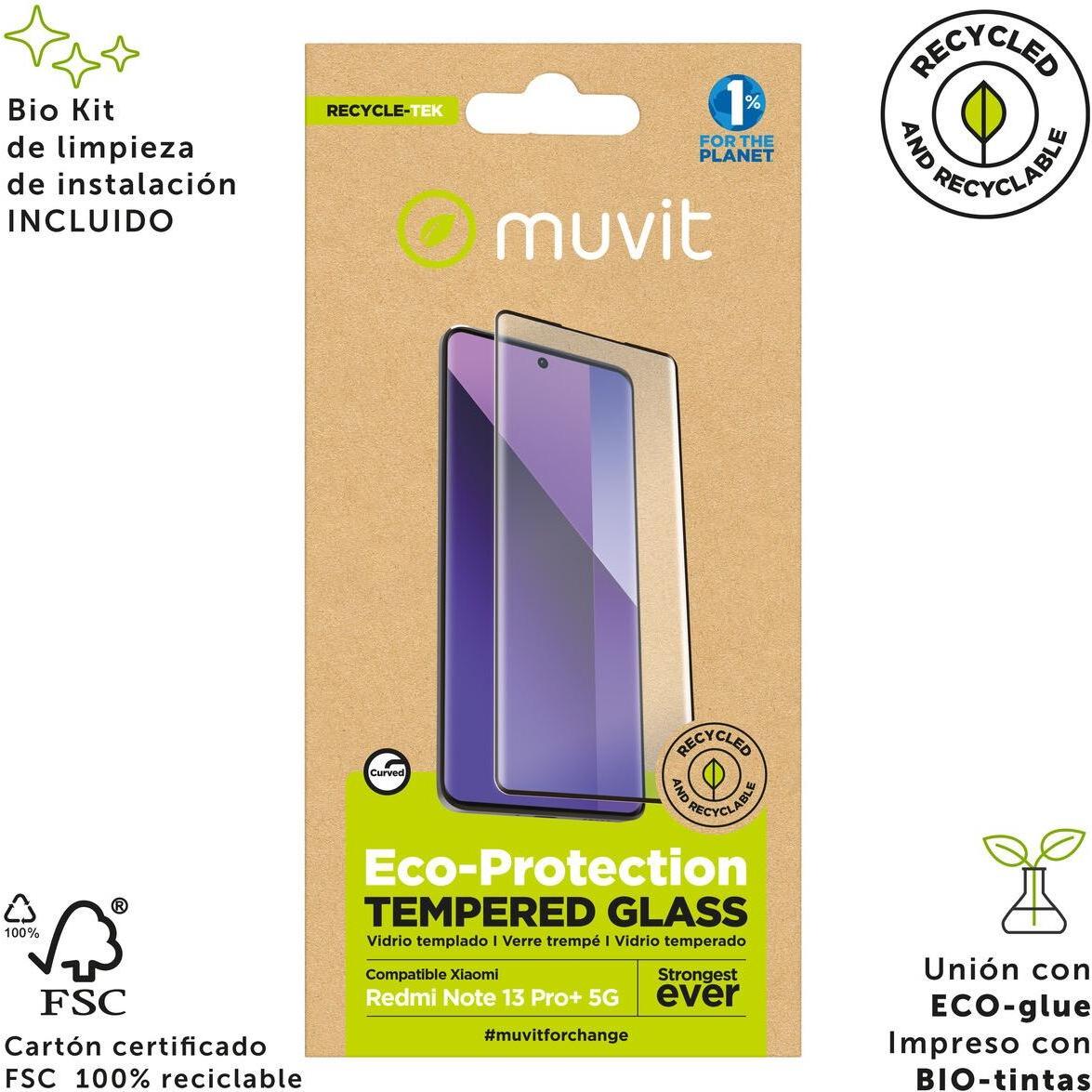 [n]fibrecare Bildschirmschutz fürs Handy Muvit for Change Redmi Note 13 Pro+ 5G (1 pz., Xiaomi Redmi Note 13 Pro 5G), Pellicola protettiva smartphone,