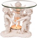 Ootb Aromalampe mit Glasschale, Drei stehende Engel