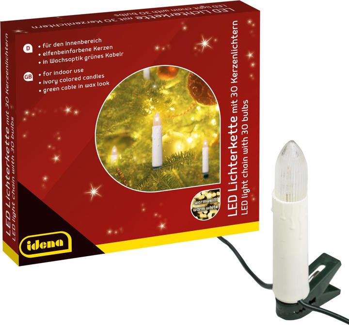 Actual product image Idena Candlelight chain LED 30 warm white for indoors (0.24 m)