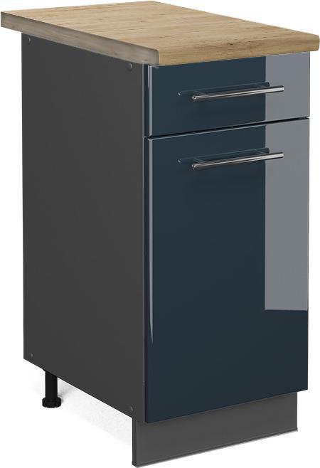 Anthrazit, Blau, Dunkelblau hochglanz, Goldkraft Eiche