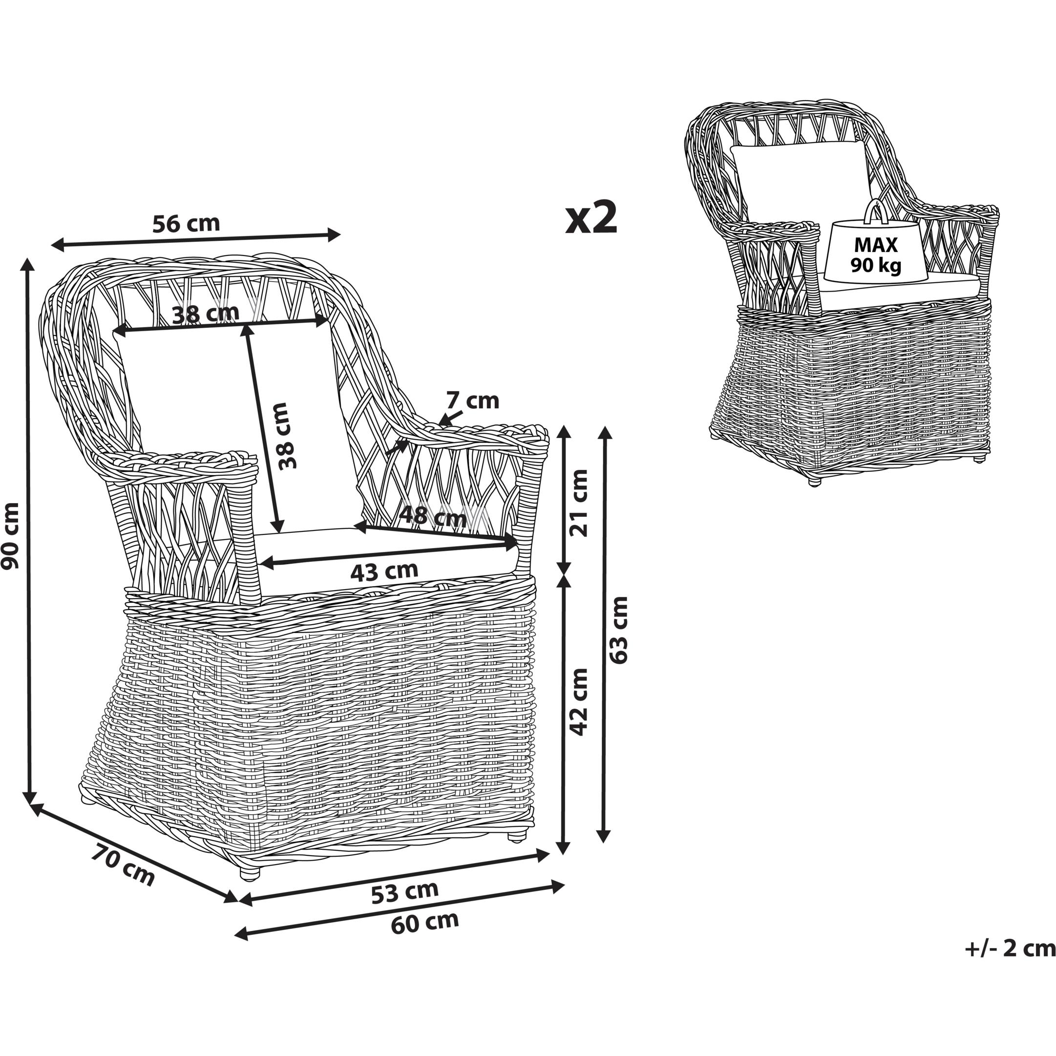 Thumbnail - Beliani, Gartenstühle, Maros