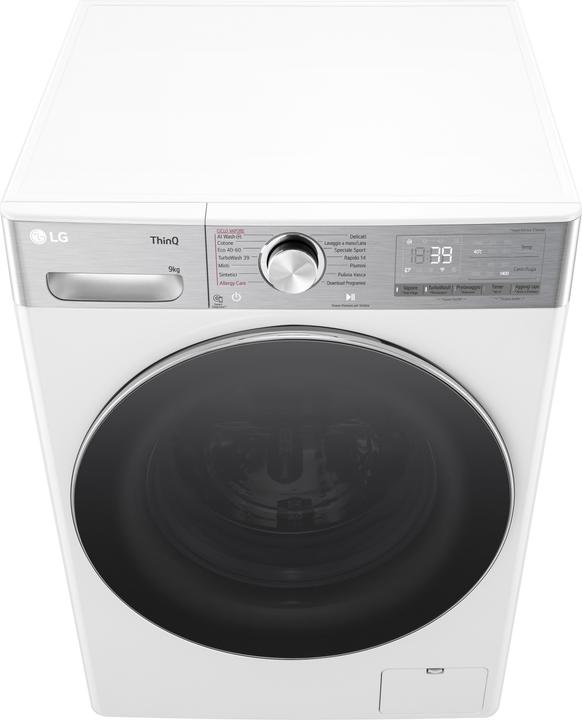 Immagine prodotto LG F4R9009TPWC Lavatrice 9kg Classe A -40% AI DD con Vapore (9 kg, A sinistra)