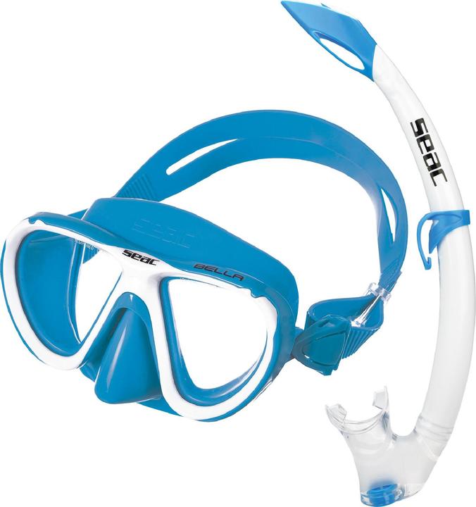 Silicone trasparente con cornice della maschera color acquamarina