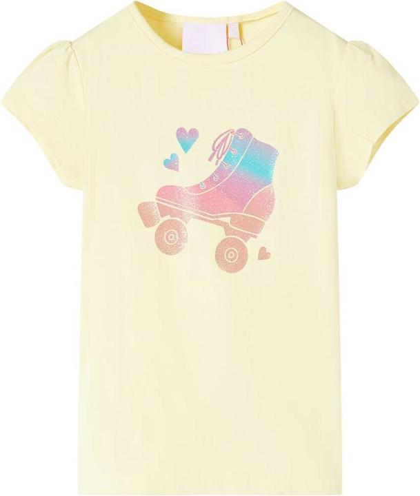 Image du produit vidaXL T-shirt enfant Jaune tendre 92,Matière : 95% coton. 5 (92)