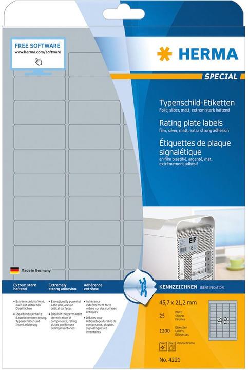 Immagine prodotto HERMA Etichette per targhette A4
