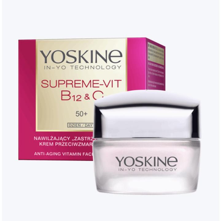Actual product image Yoskine Supreme-Vit B12 & C Moisturising Day Cream 50+ For Face 50Ml (50 ml, Day cream)