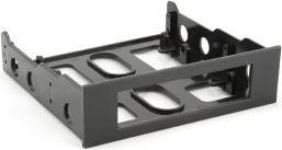 Actual product image Tecline 3.5" floppy mounting frame for 13.30cm (5.25") mounting bays, plastic, colour black Mounting frame