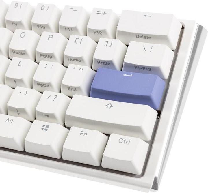 Actual product image Ducky One 3 Classic Pure White Mini Gaming Keyboard, RGB LED - MX-Red (US) (US, Cable)