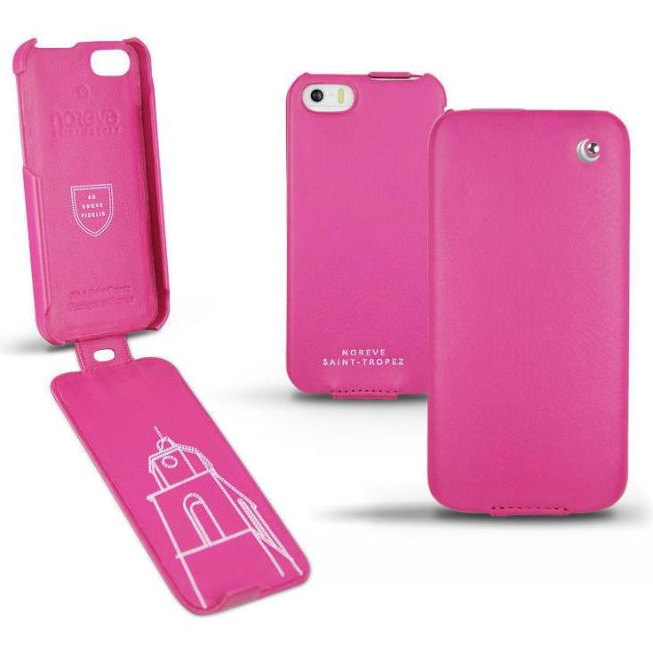 Noreve Lederschutzhülle vertikal (Apple iPhone 5s), Smartphone Hülle, Rosa