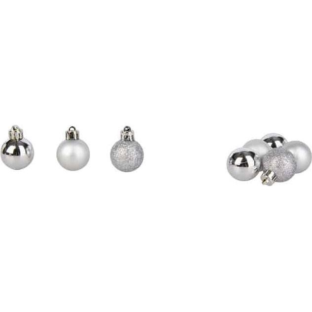 MICA Living, Christbaumschmuck, Christbaumkugeln - bruchfest - silber - ca. 3 cm - 20 Stück (20 -teilig)