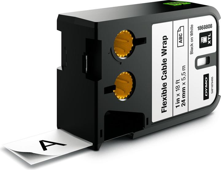 Dymo XTL Heissschrumpfschlauch (3.50 cm, Schwarz)
