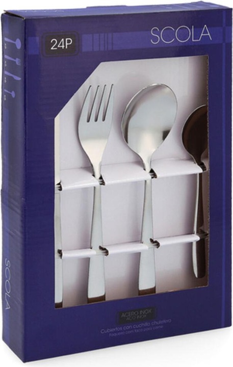 Produktbild Natec Essbestecke Scola Metall Stahl Edelstahl (24 pcs) (24 Stück, Essstäbchen)