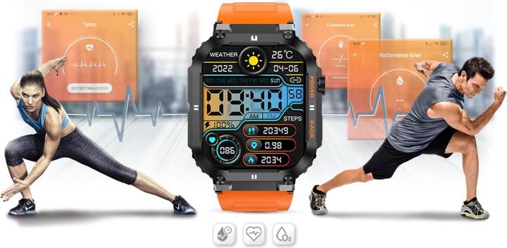 Produktbild Gravity SMARTWATCH MĘSKI GT6-3 - WYKONYWANIE POŁĄCZEŃ, MONITOR SNU (sg020c)