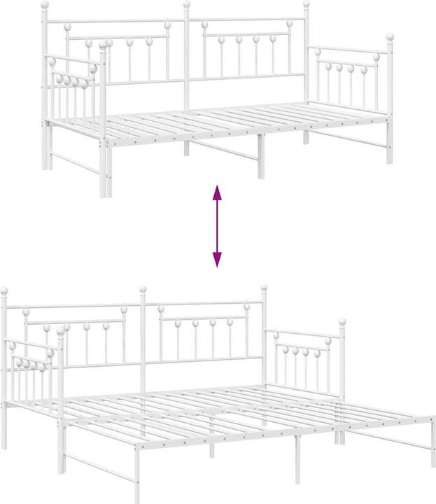 Actual product image vidaXL Metal bed frame (107 x 203 cm)