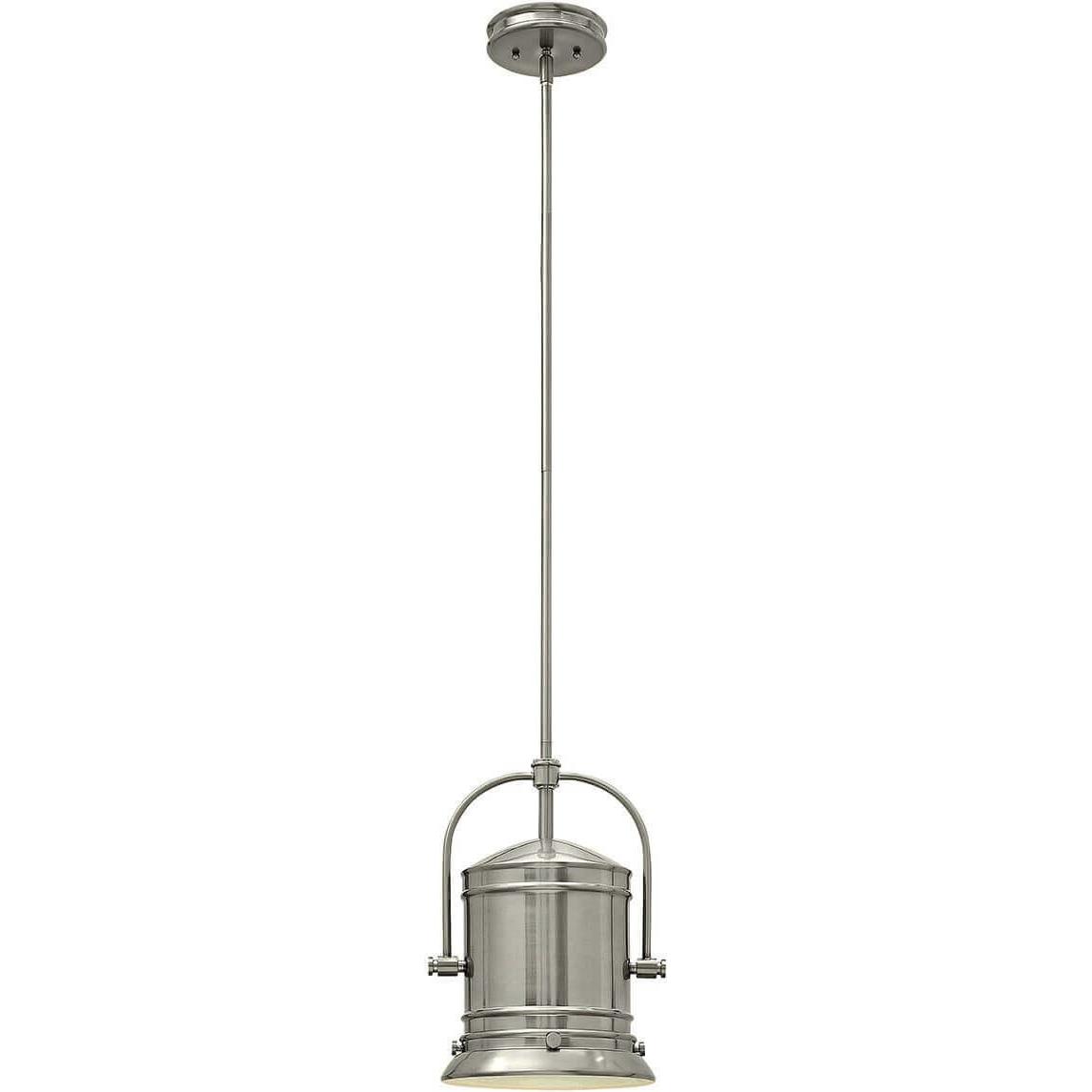 Elstead Lighting, Pendelleuchte, Pullman Hängeleuchte E27 1-fach Nickel gebürstet (E27)