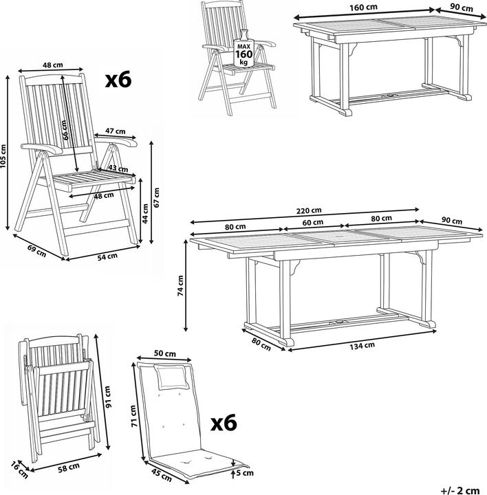 Produktbild Beliani Amantea (160 x 90 x 74 cm)