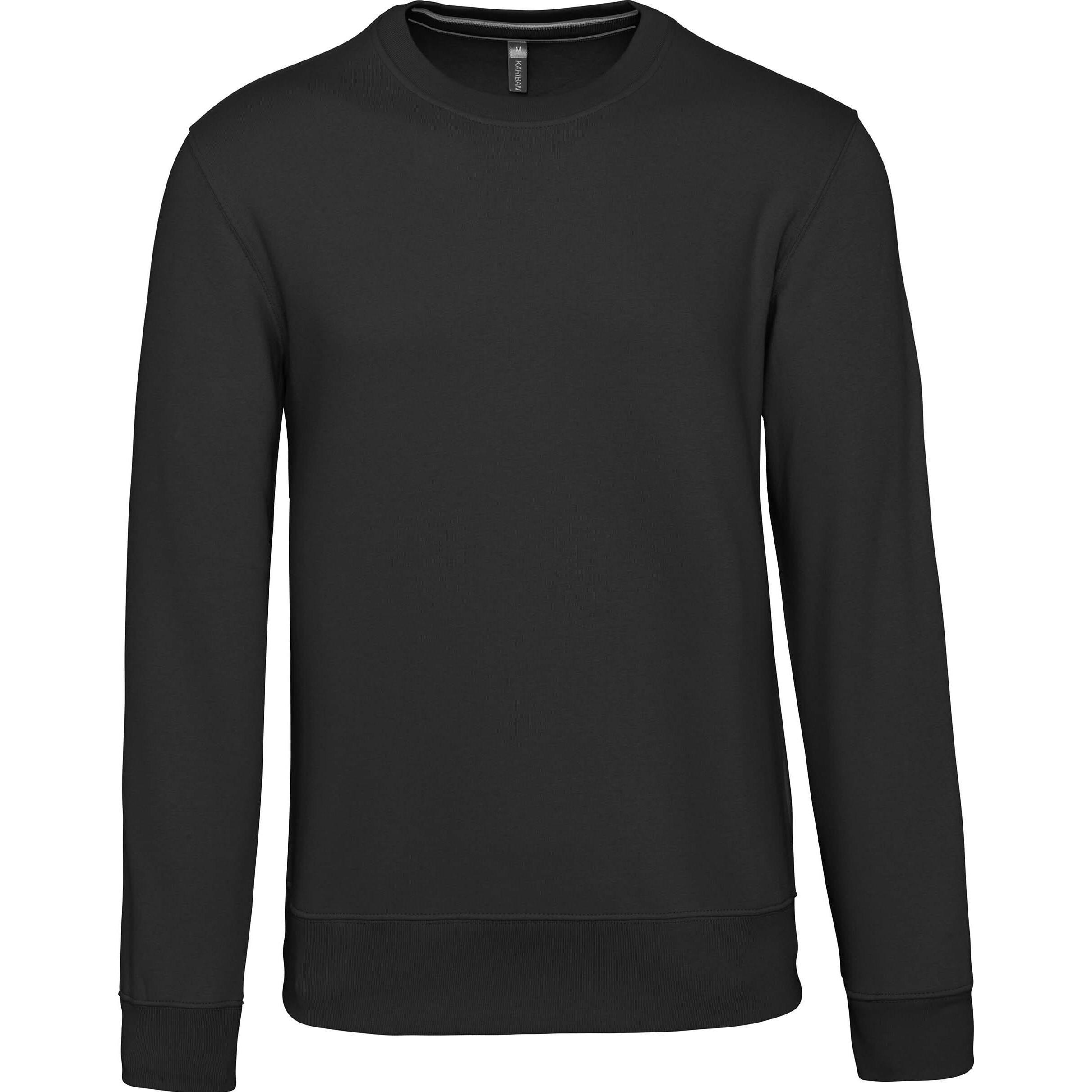 Kariban, Herren, Pullover, Col Rond bio, Schwarz, (L)