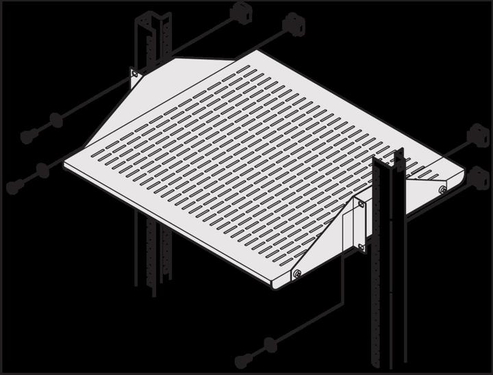 Actual product image Schroff Laboratory rack (2 RU, 19 inch rack)