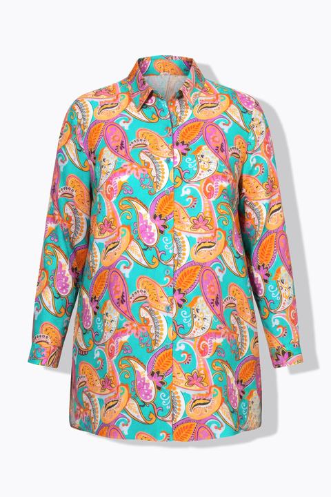 Immagine prodotto Miamoda Blusa lunga con Paisley, colletto da camicia e maniche lunghe (52)