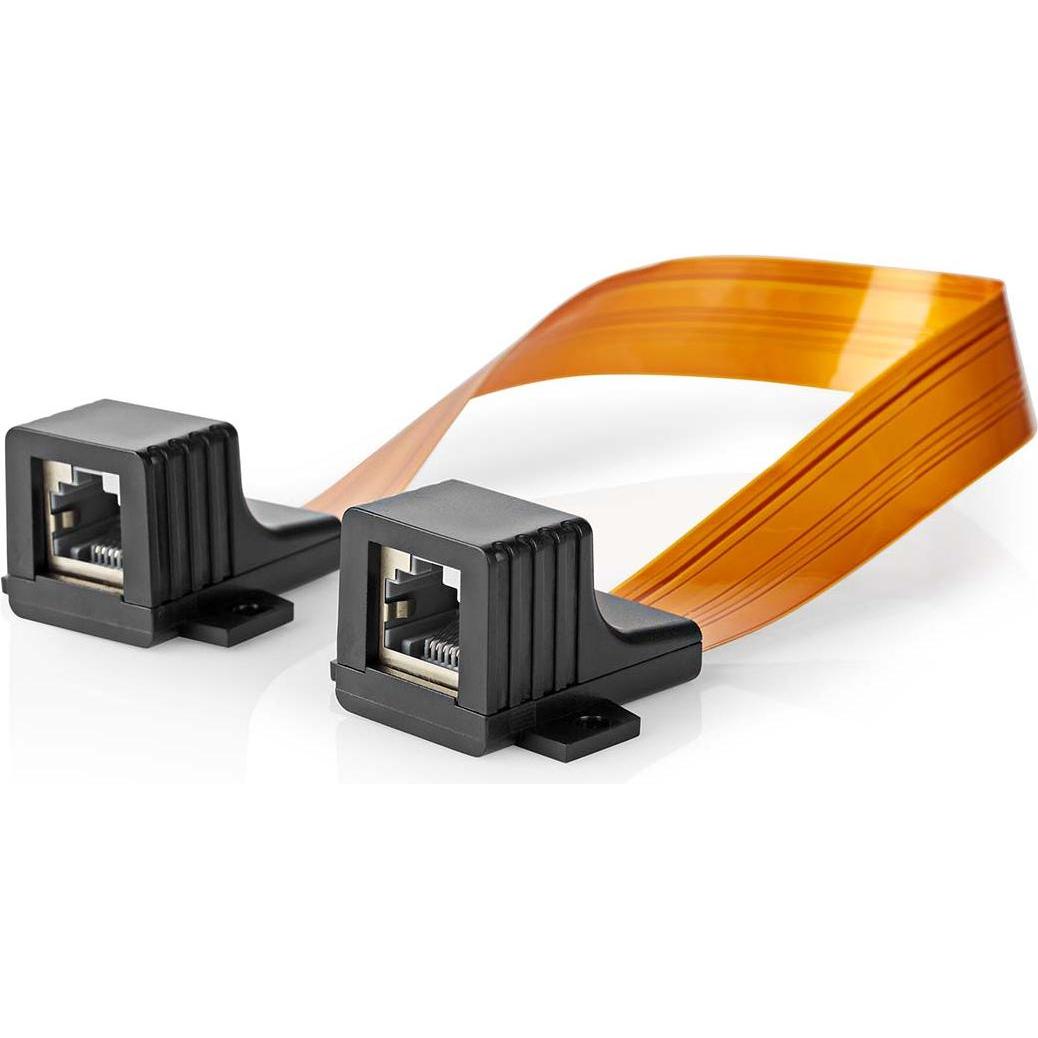Nedis CAT5e Cable UTP RJ45 (8P8C) Female RJ45 (8P8C) Female 0.30 m Flat PVC Orange B (U/UTP, CAT5e, 0.30 m), Netzwerkkab...
