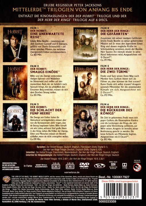 Immagine prodotto Collezione della Terra di Mezzo (DVD, 2016, Tedesco, Inglese)
