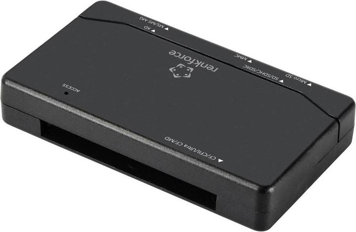 Actual product image Renkforce RF-PCR-150 External Memory Card Reader USB 2.0 Black (USB)