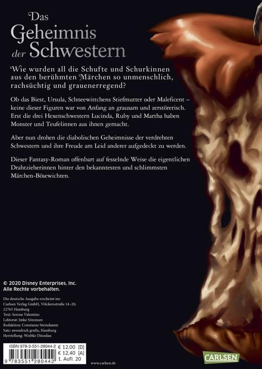 Produktbild Disney – Villains 6: Das Geheimnis der Schwestern (Deutsch, Ellen Kurtz, Walt Disney, Serena Valentino, 2020)