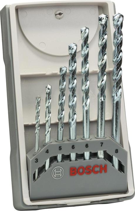 Bosch Professional Zubehör 7-tlg. CYL-1 Mauerwerkbohrer-Set, 3/4/5/6/6/7/8 mm (3 mm, 4 mm, 5 mm, 6 mm, 7 mm, 8 mm)