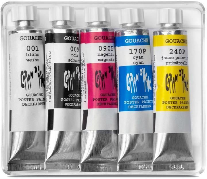 Caran d'Ache Gouache Studio Tuben 21ml Kartonschachtel (Multicolore, 50 ml)