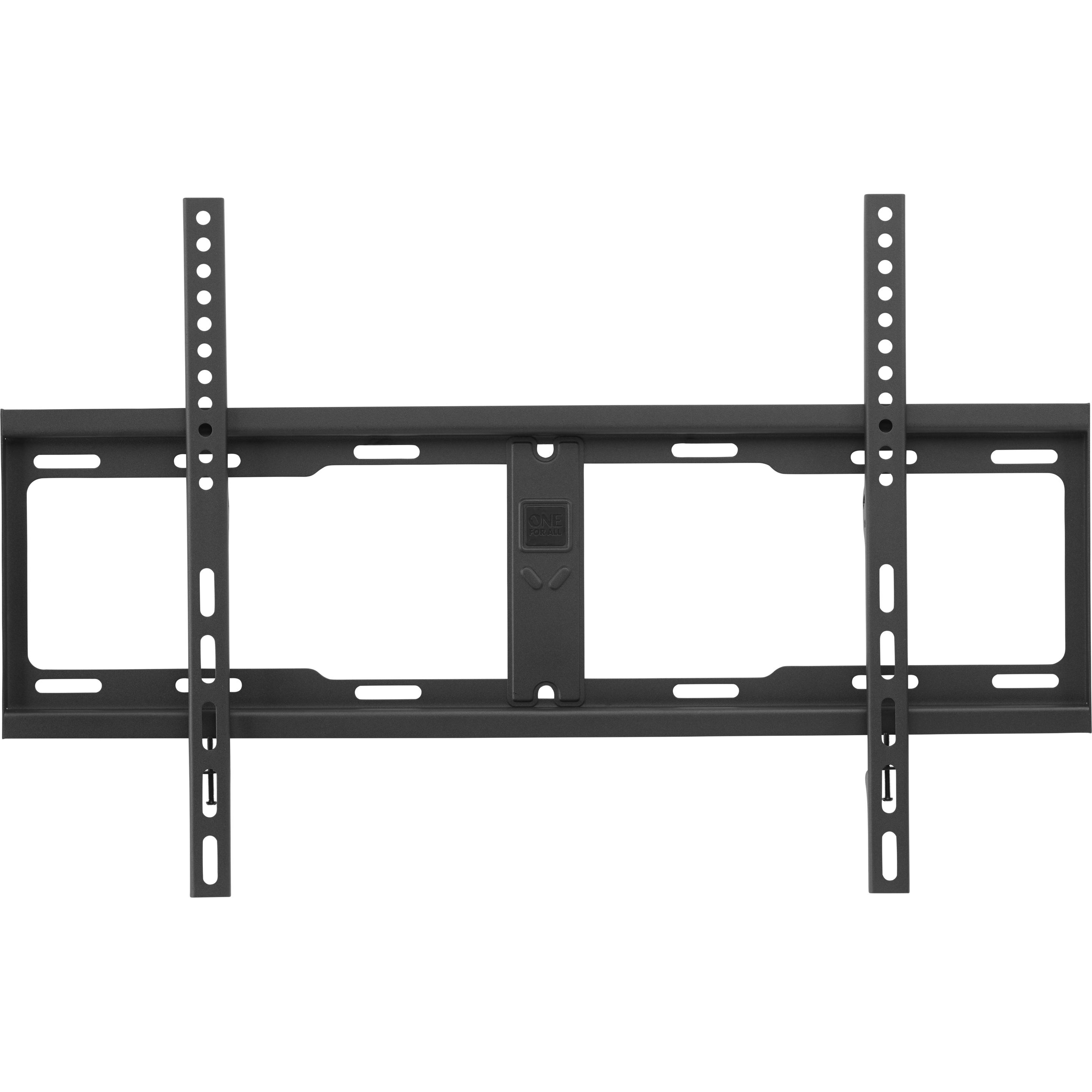 One for All Staffa TV solida tariffa flat (Muro, 90", 100 kg), Supporto da parete TV, Nero