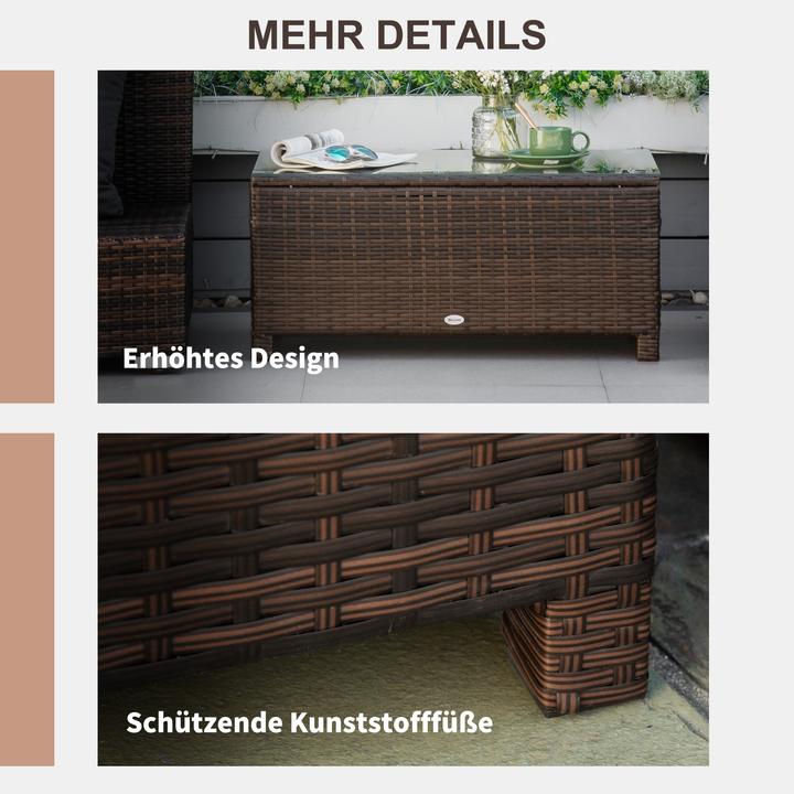 Produktbild Outsunny Rattan Beistelltisch