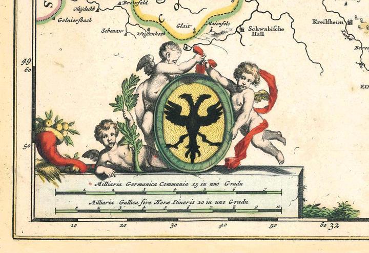 Actual product image Wit:Historical map: Franconian Reic