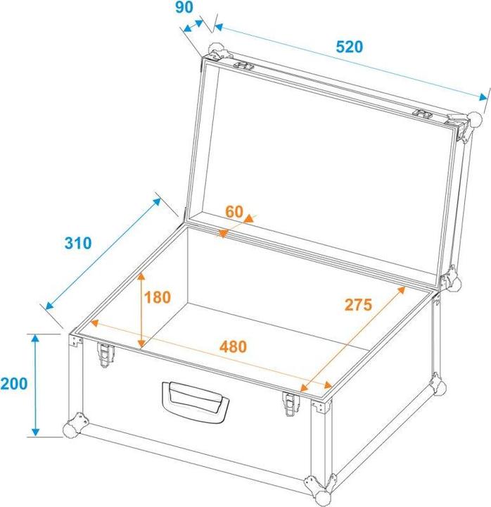 Image du produit Roadinger Coffre universel Tour Pro 52x29x32 noir (Universel)