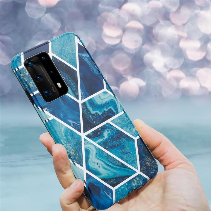 Image du produit Cadorabo Couverture IMD TPU Marbre coloré (Huawei P40)