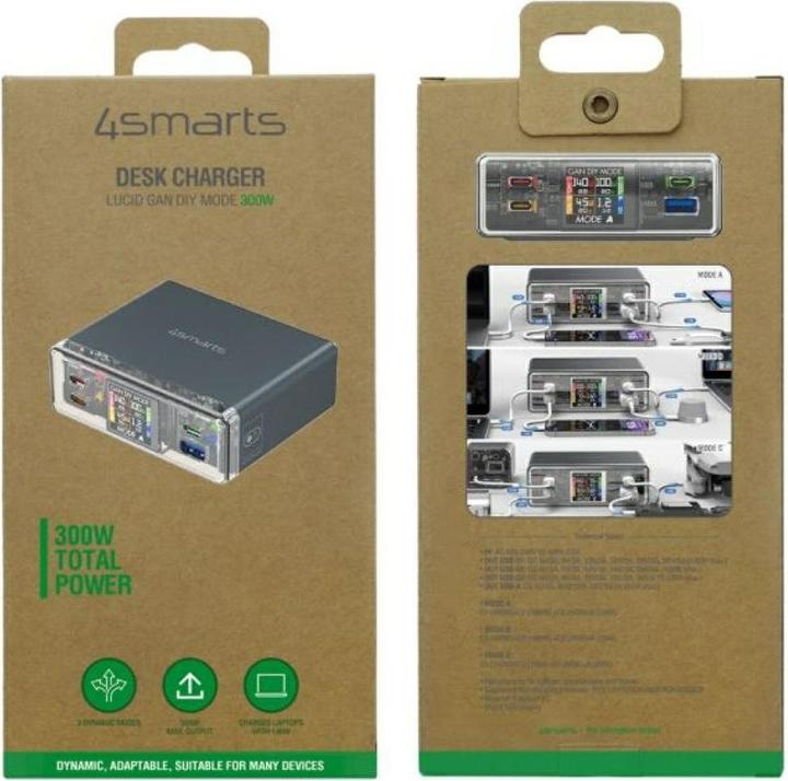 Produktbild 4smarts Stacja ładująca Lucid 300W z trybem DIY szary (300 W)