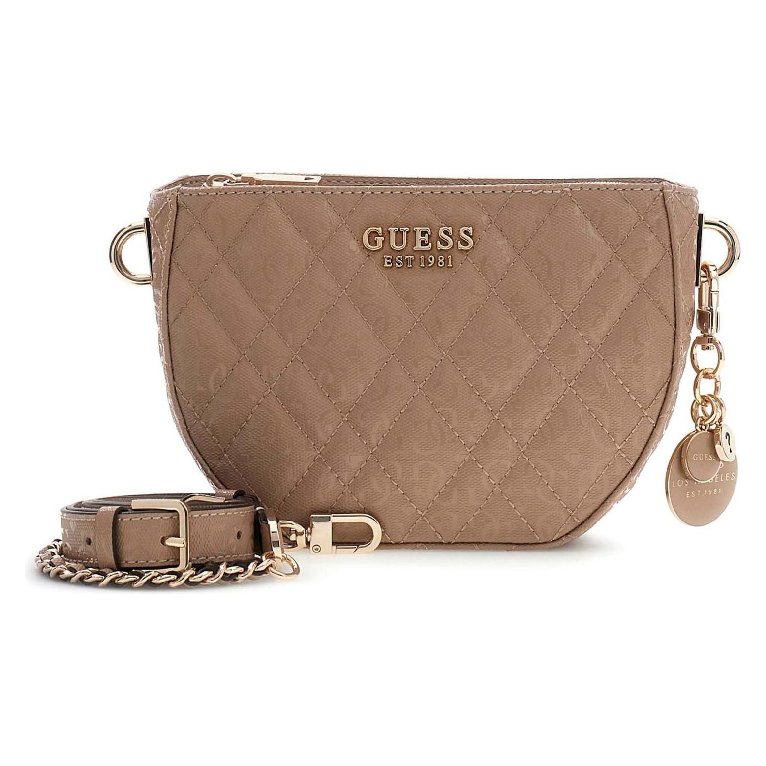 Guess, Damen, Handtasche, Isemay Mini Crossbody Bag, Beige