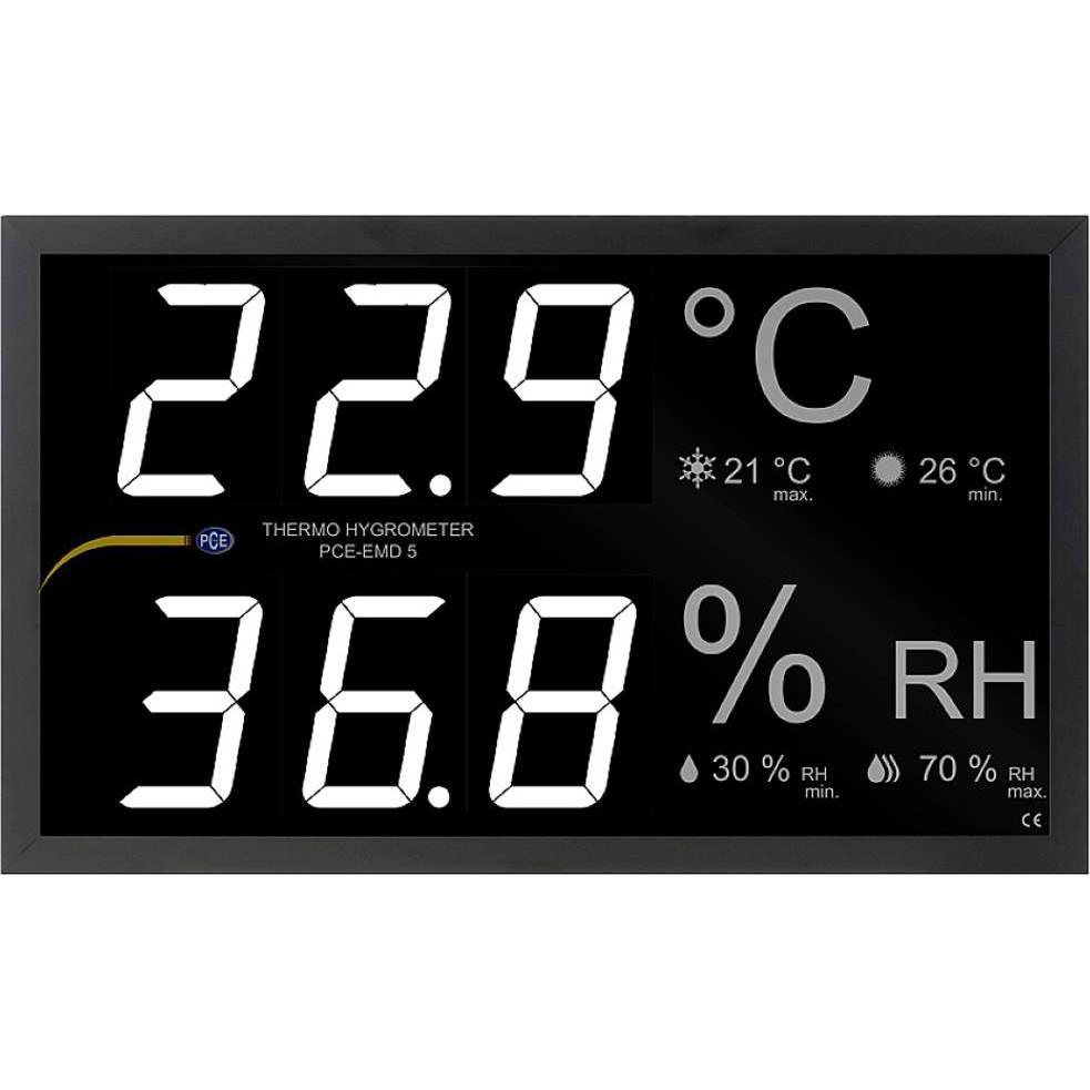Thumbnail - PCE Instruments PCE-EMD 5 Einbau-Messinstrument 0 bis 50 °C 0 bis 99.9 % rF (Messgerätkoffer), Messtechnik, Weiss