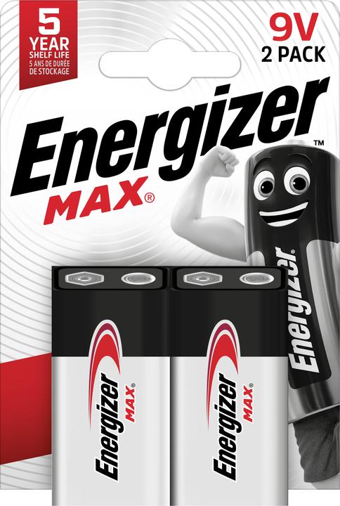 Energizer Max (2 pcs., 9V Block, 625 mAh)