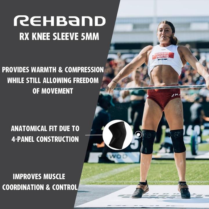 Image du produit Rehband RX Knee Sleeve 5mm Bourgogne/Noir (XS)