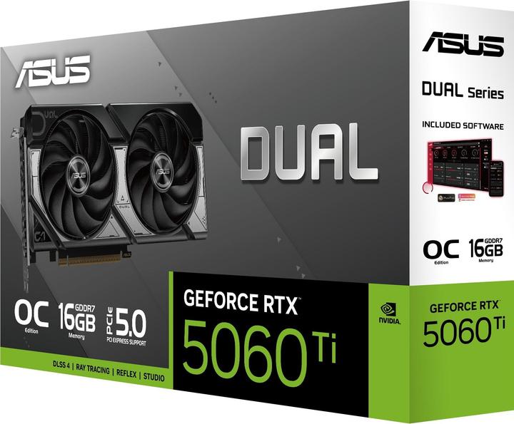 Image du produit ASUS Dual GeForce RTX 5060 Ti OC (16 Go)
