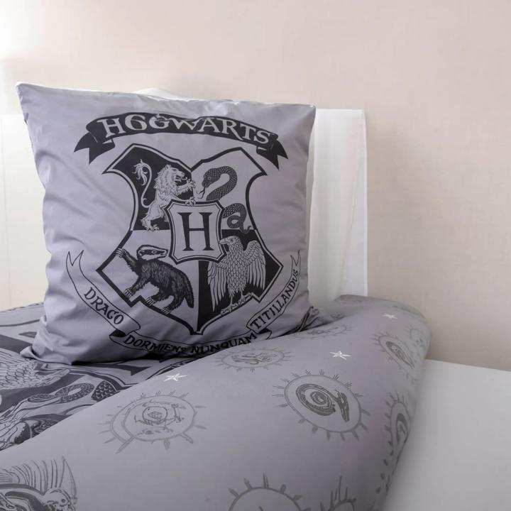 Produktbild Herding Harry Potter Bettwäsche Grau 135 x 200 cm / 80 x 80 cm