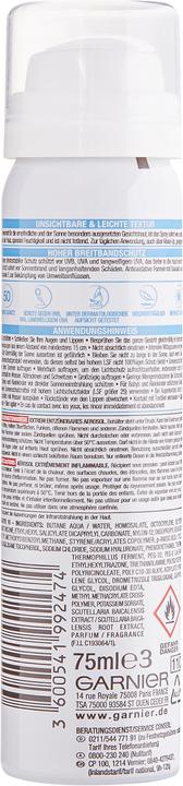 Actual product image Garnier Ambre Solaire Sensitive expert+ Over Makeup Super UV (Sun spray, SPF 50, 75 ml, 75 g)