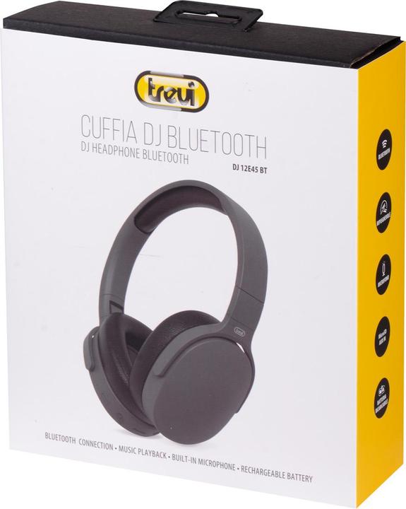 Actual product image Trevi DJ 12E45 BT Wired and Cordless Headset A Pavilion Music and Bluetooth Calls Black (7 h, Cable)