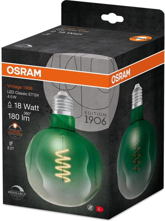 Actual product image Osram Vintage 1906 (E27, 4.50 W, 180 lm, 1 x, G)
