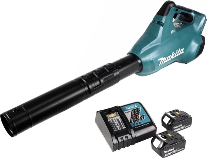 Productafbeelding Makita DUB 362 RT Accu bladblazer 2x18V + 2x Accu 5,0Ah + oplader (Oplaadbare batterij, Bladblazer)