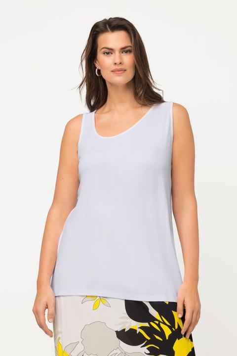 Produktbild Ulla Popken Top, Classic, asymmetrischer V-Ausschnitt, ärmellos (50, 52)