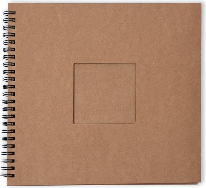 art by marlene Spiral Passepartout-Notizbuch 203x203x17 mm, Kraft braun, 1 Stück