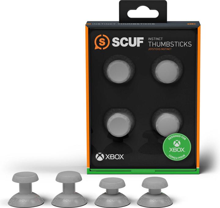 Actual product image Scuf Instinct Thumbstick 4 pack (Short & Long Concave and Short & Long Domed) - Light Gray