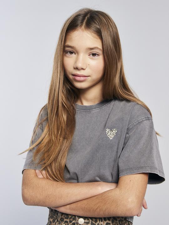 Actual product image Jonen Mädchen Cropped-Shirt mit kurzen Ärmeln (134)