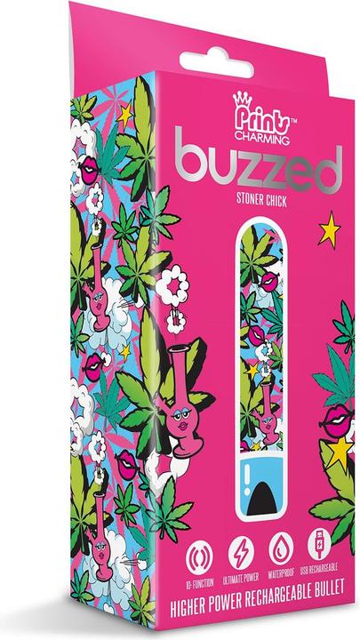 Produktbild Global Novelties LLC 76962: Prints Charming Buzzed Rechargeable Bullet Stoner Chick